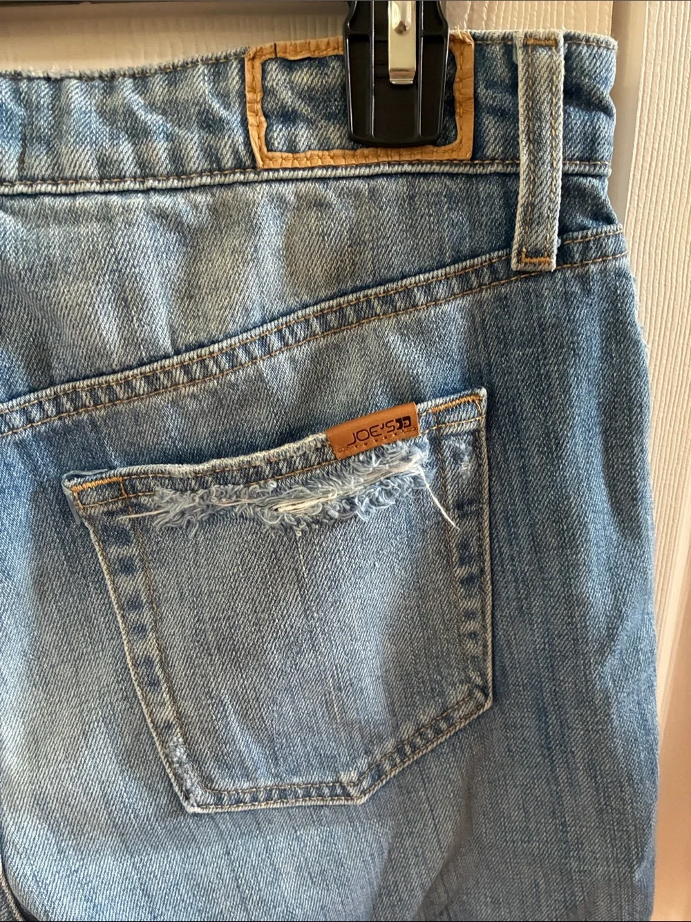 Joe's Jeans Light Blue Distressed Denim Shorts - Picture 4 of 11